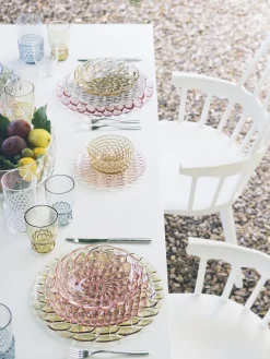 New Kartell Assiettes à dessert avec motif texturé Jellies, 4 pièces Jaune pâle