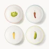 Hot &k Amsterdam Assiettes à dessert en porcelaine Fine Bone China Vegetable, 4 élém.
