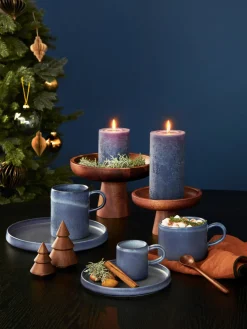 Sale ASA Selection Assiettes à dessert émaillées Gobi, 6 pièces Gris-bleu