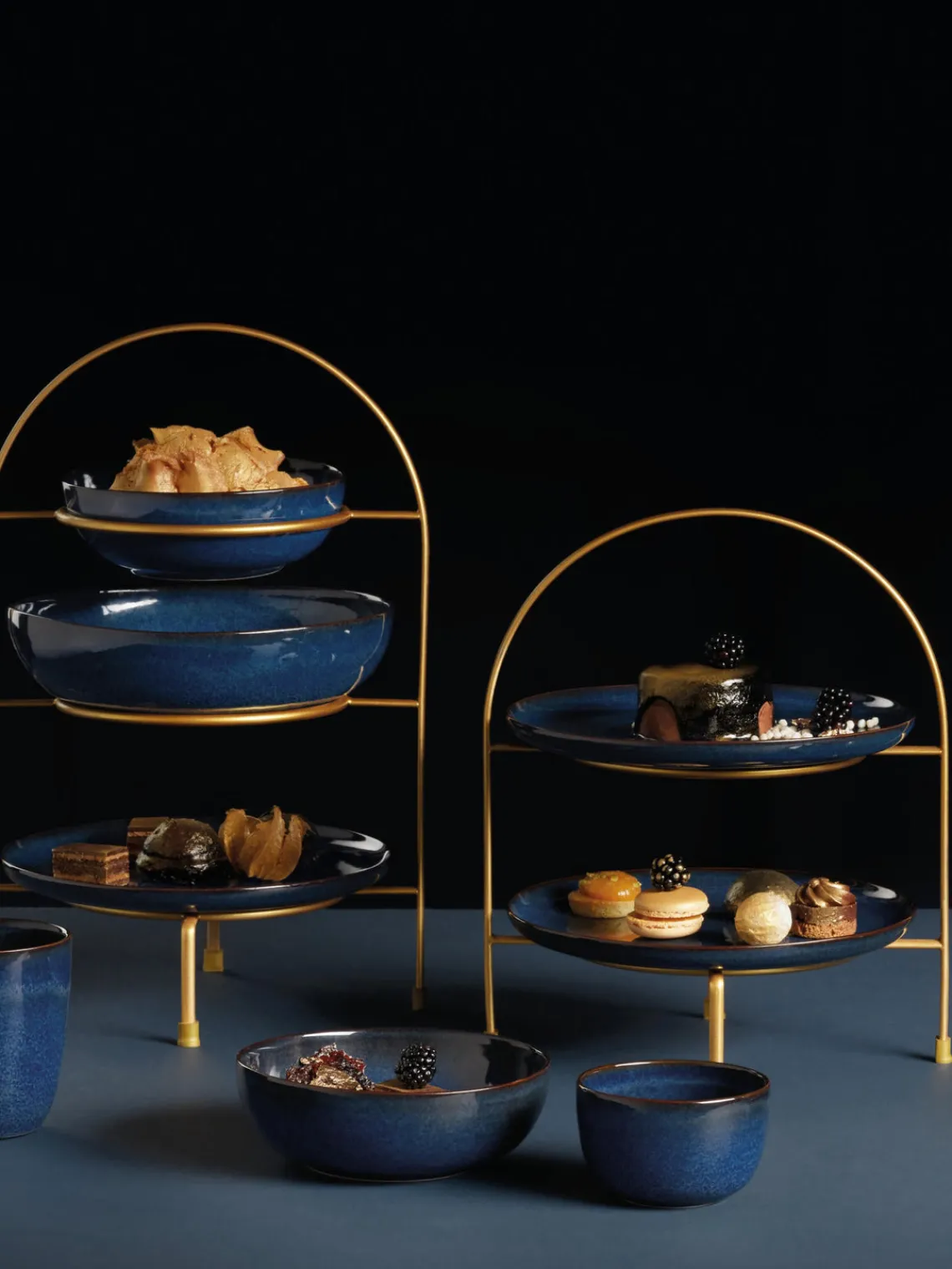 Hot ASA Selection Assiettes à dessert Midnight, 6 pièces