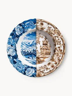 Sale SELETTI Assiettes creuses artisanales Hybrid, 2 pièces Multicolore