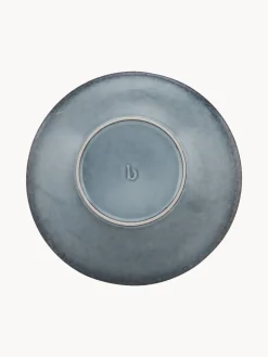Clearance Broste Copenhagen Assiettes creuses artisanales Nordic Sea, 4 pièces Gris-bleu, chiné