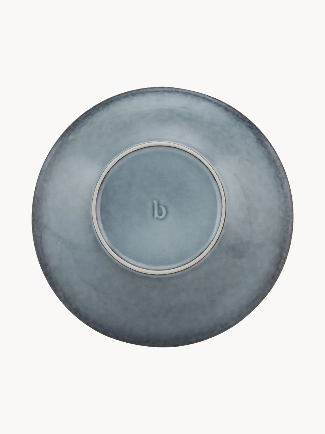Clearance Broste Copenhagen Assiettes creuses artisanales Nordic Sea, 4 pièces Gris-bleu, chiné