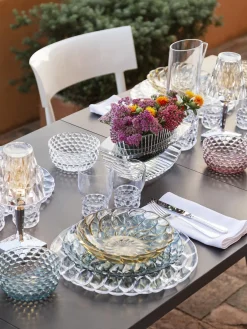 New Kartell Assiettes creuses avec motif texturé Jellies, 4 pièces Jaune pâle