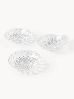 New Kartell Assiettes creuses avec motif texturé Jellies, 4 pièces Transparent