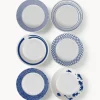 New ROYAL DOULTON Assiettes creuses en porcelaine Pacific Blue, 6 élém.