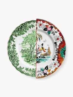 New SELETTI Assiettes plates artisanales Hybrid, 2 pièces Multicolore