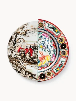 Clearance SELETTI Assiettes plates artisanales Hybrid, 2 pièces Multicolore