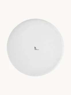 Online Broste Copenhagen Assiettes plates artisanales en porcelaine Salt, 4 pièces