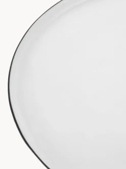 Online Broste Copenhagen Assiettes plates artisanales en porcelaine Salt, 4 pièces