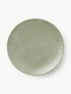 Clearance Broste Copenhagen Assiettes plates artisanales Nordic Marsh, 4 pièces Vert sauge, chiné