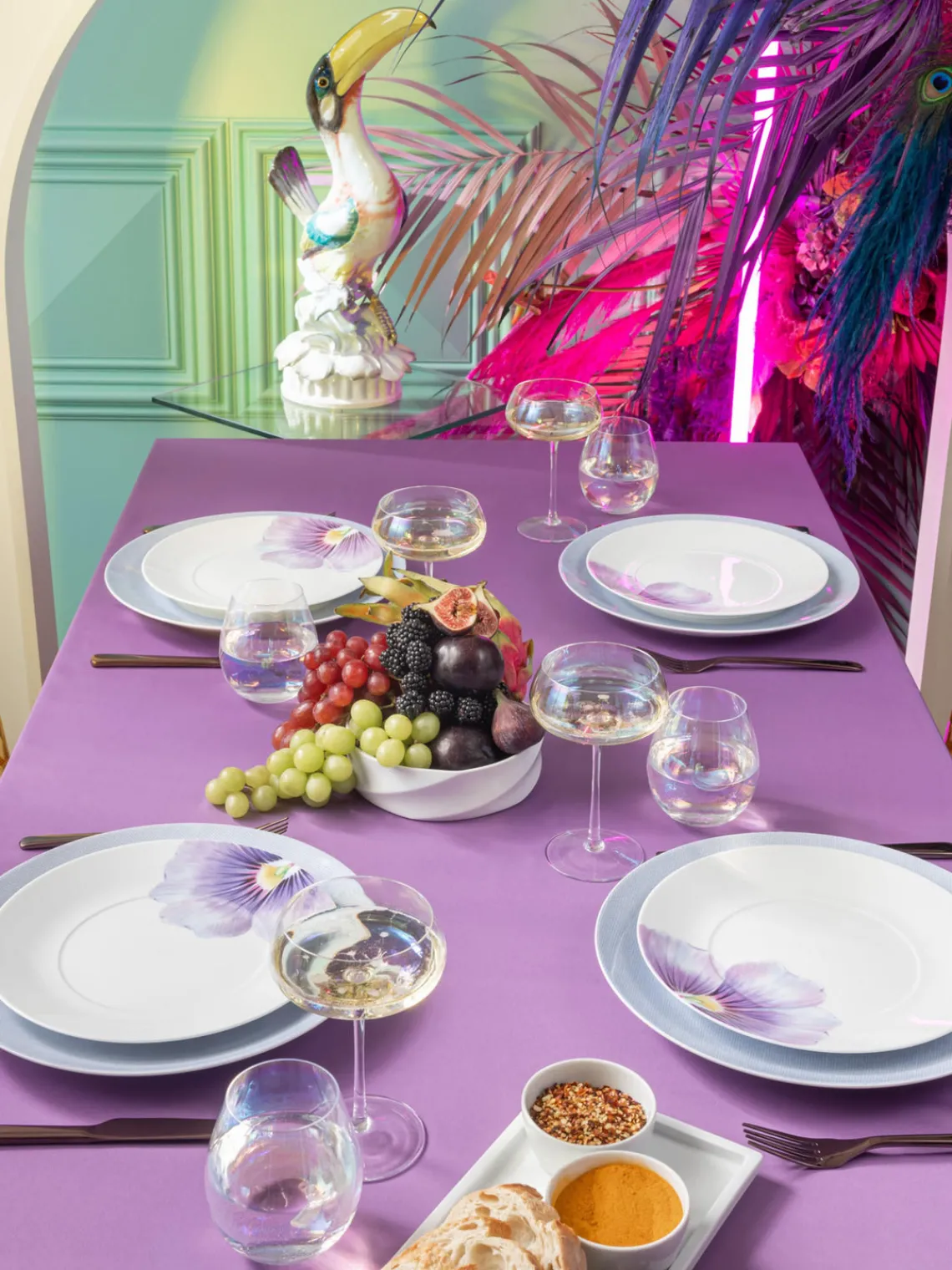Clearance Meissen Assiettes plates artisanales en porcelaine Cosmopolitan, 2 pièces