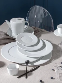 Clearance Meissen Assiettes plates artisanales en porcelaine Vitruv, 2 pièces Blanc