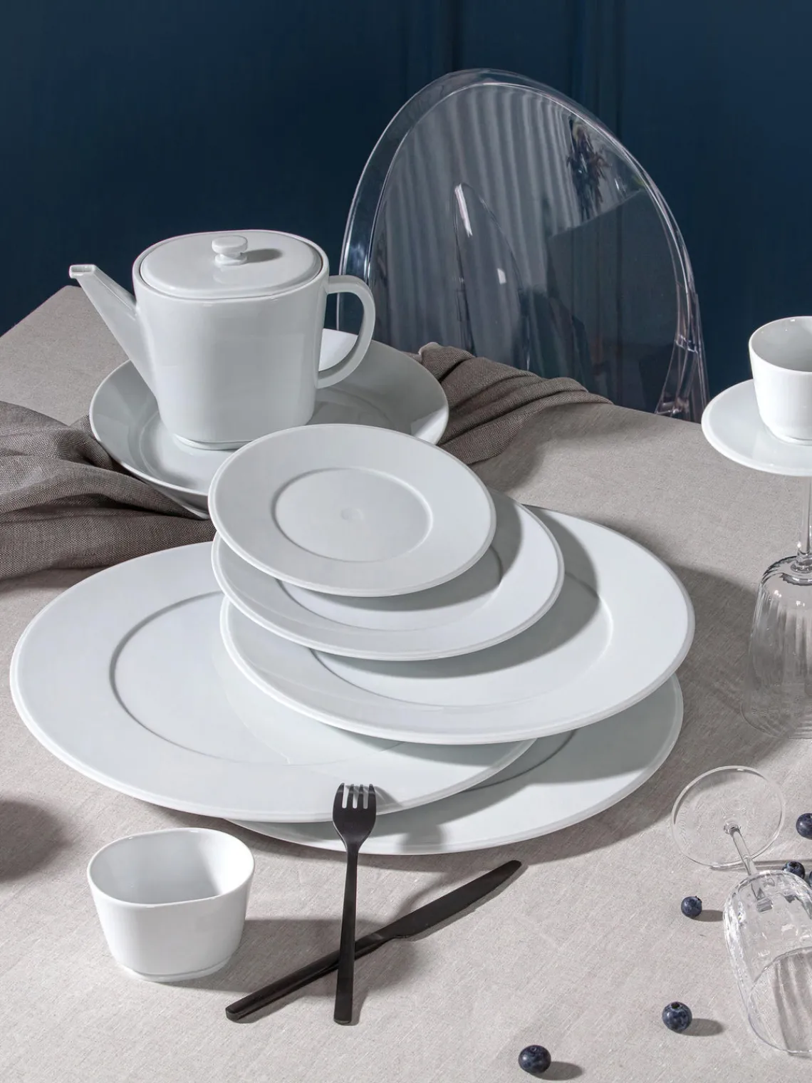 Clearance Meissen Assiettes plates artisanales en porcelaine Vitruv, 2 pièces Blanc