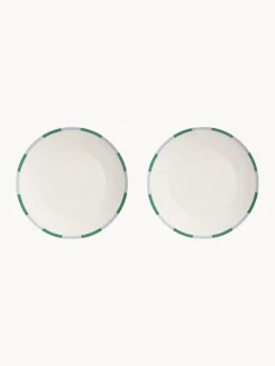 Hot &k Amsterdam Assiettes plates au design de Noël Bliss, 2 pièces Blanc, vert