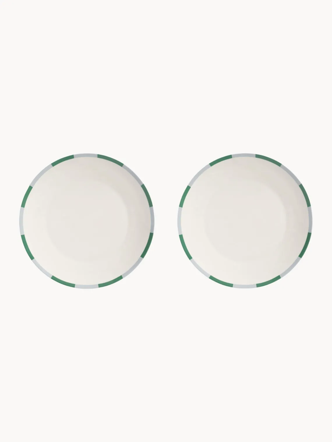 Hot &k Amsterdam Assiettes plates au design de Noël Bliss, 2 pièces Blanc, vert