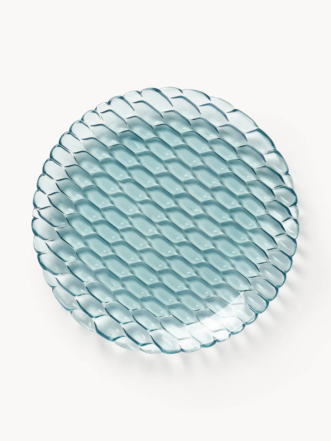 Clearance Kartell Assiettes plates avec motif texturé Jellies, 4 pièces Bleu ciel