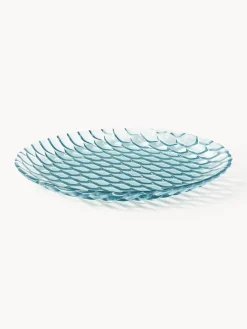 Clearance Kartell Assiettes plates avec motif texturé Jellies, 4 pièces Bleu ciel