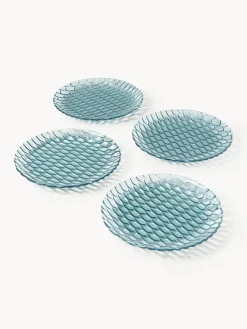 Clearance Kartell Assiettes plates avec motif texturé Jellies, 4 pièces Bleu ciel