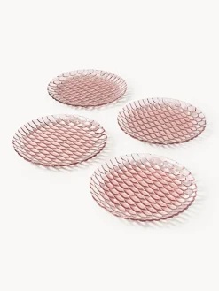 Online Kartell Assiettes plates avec motif texturé Jellies, 4 pièces Rose pâle