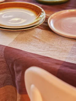 Best HKLIVING Assiettes plates en grès faite main 70's, 2 pièces