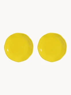 Clearance &k Amsterdam Assiettes plates en porcelaine Fine Bon Chine Perle, 2 pièces Jaune