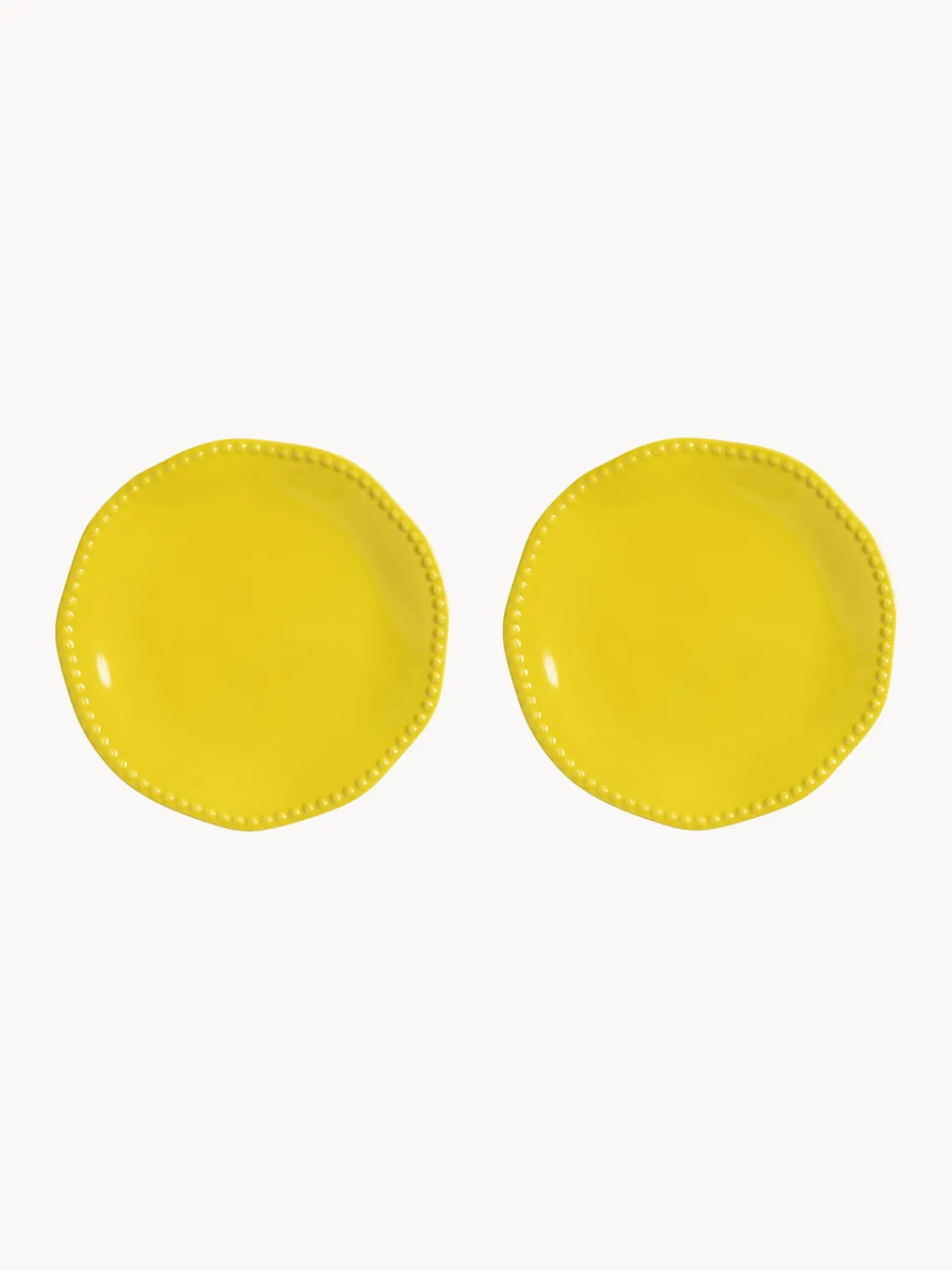 Clearance &k Amsterdam Assiettes plates en porcelaine Fine Bon Chine Perle, 2 pièces Jaune