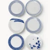 Hot ROYAL DOULTON Assiettes plates en porcelaine Pacific Blue, 6 élém.