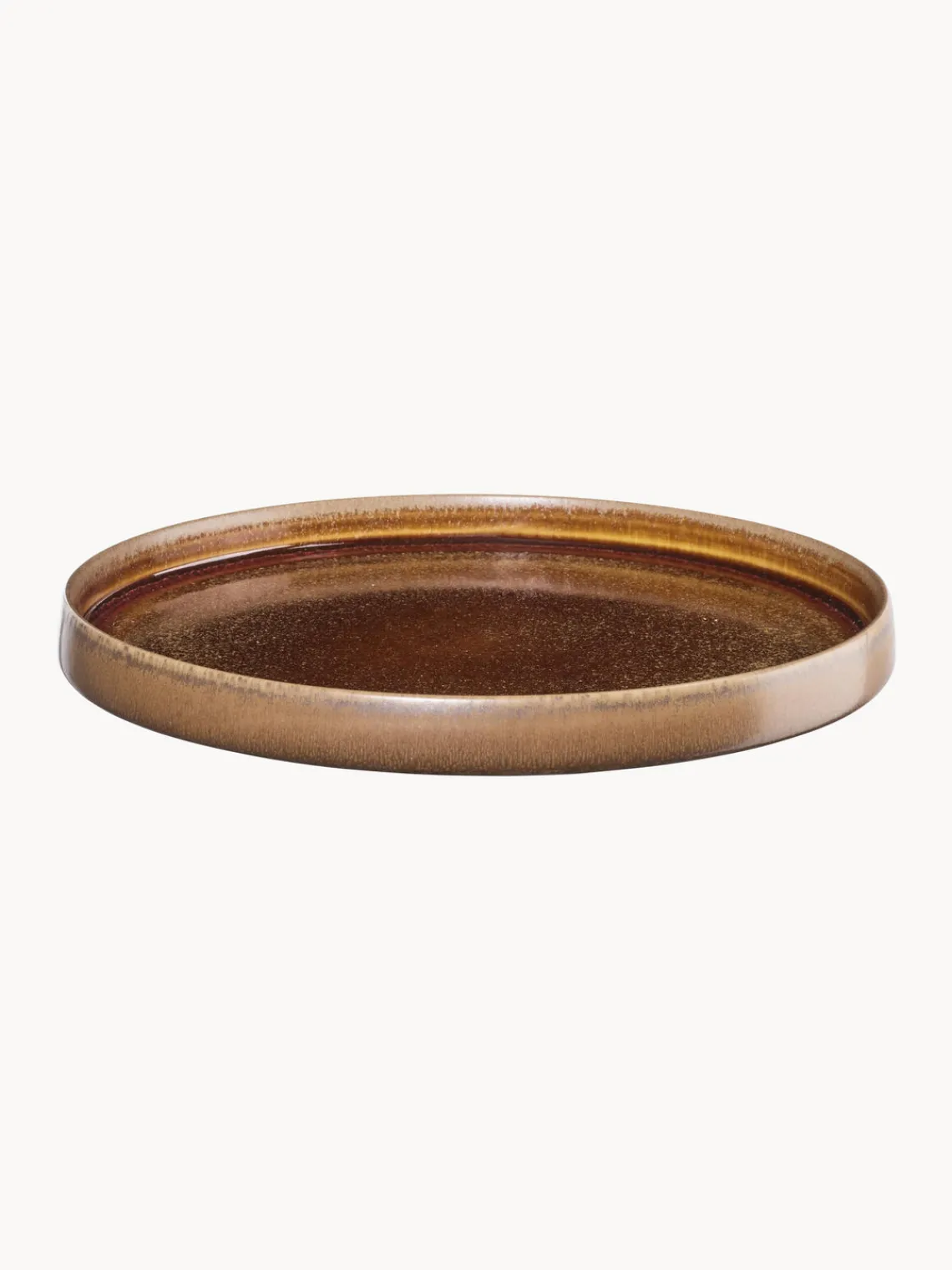 Fashion ASA Selection Assiettes plates émaillées Gobi, 6 pièces Taupe, brun