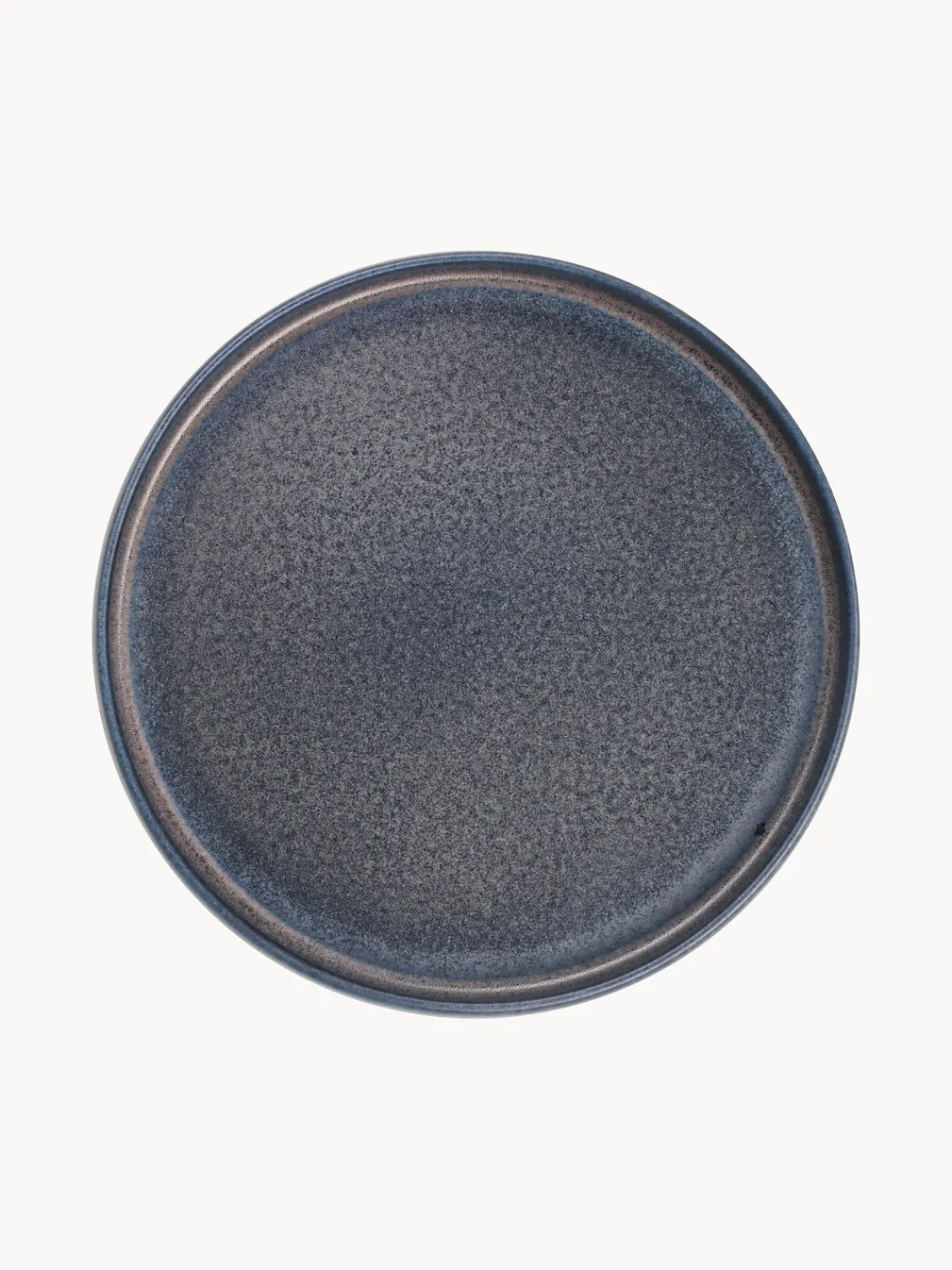 Fashion ASA Selection Assiettes plates émaillées Gobi, 6 pièces Gris-bleu
