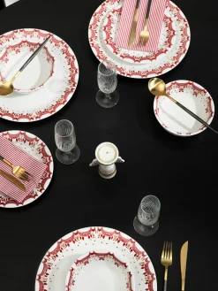 Fashion Bjørn Wiinblad Assiettes plates peintes à la main Guirlande, 4 pièces