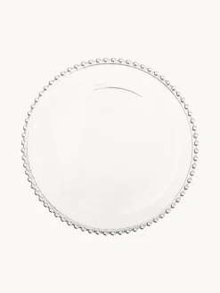 Outlet Cote Table Assiettes plates Perles, 3 pièces