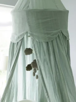 Online Sebra Baldaquin en coton bio Stars Vert menthe