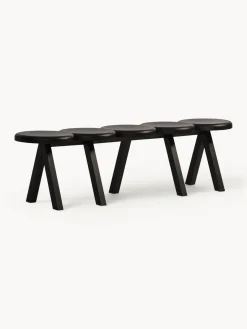 Clearance Driade Banc de bois de chêne Millepiedi Bois de chêne, noir laqué