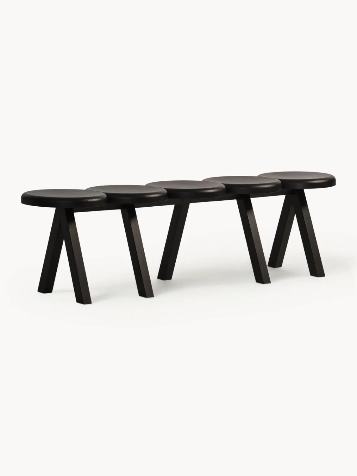 Clearance Driade Banc de bois de chêne Millepiedi Bois de chêne, noir laqué