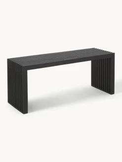 Outlet Cinas Banc en bois massif Rib Acajou noir laqué