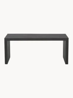 Outlet Cinas Banc en bois massif Rib Acajou noir laqué