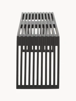 Outlet Cinas Banc en bois massif Rib Acajou noir laqué