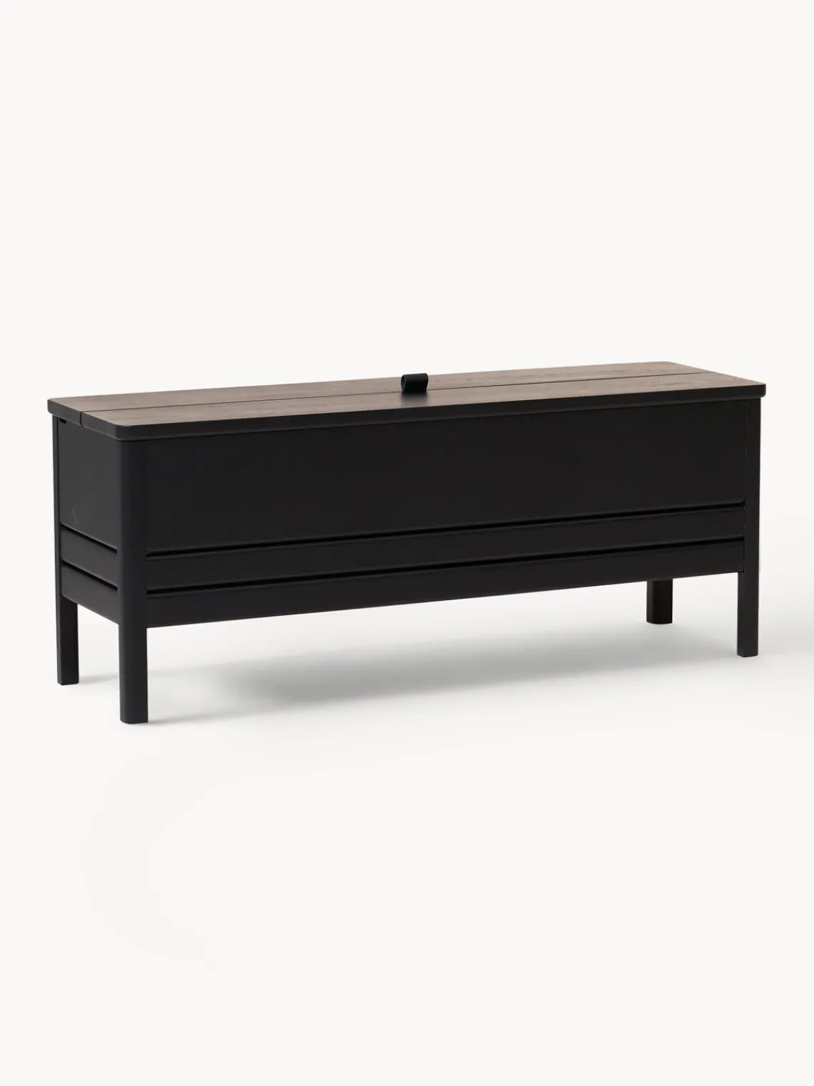 Clearance Form & Refine Banc en chêne avec rangement A Line Bois de chêne, noir laqué