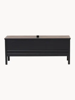Clearance Form & Refine Banc en chêne avec rangement A Line Bois de chêne, noir laqué