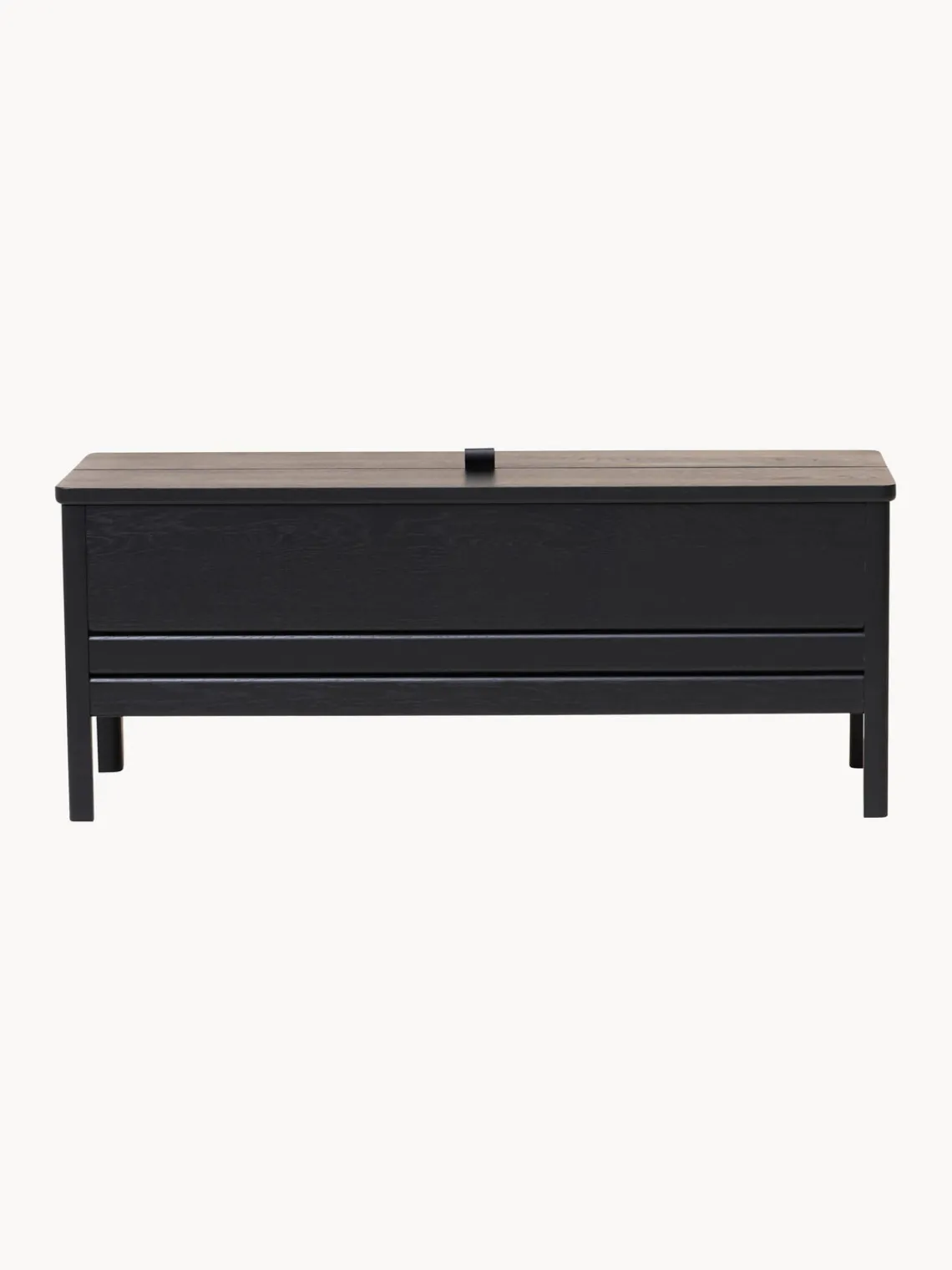 Clearance Form & Refine Banc en chêne avec rangement A Line Bois de chêne, noir laqué