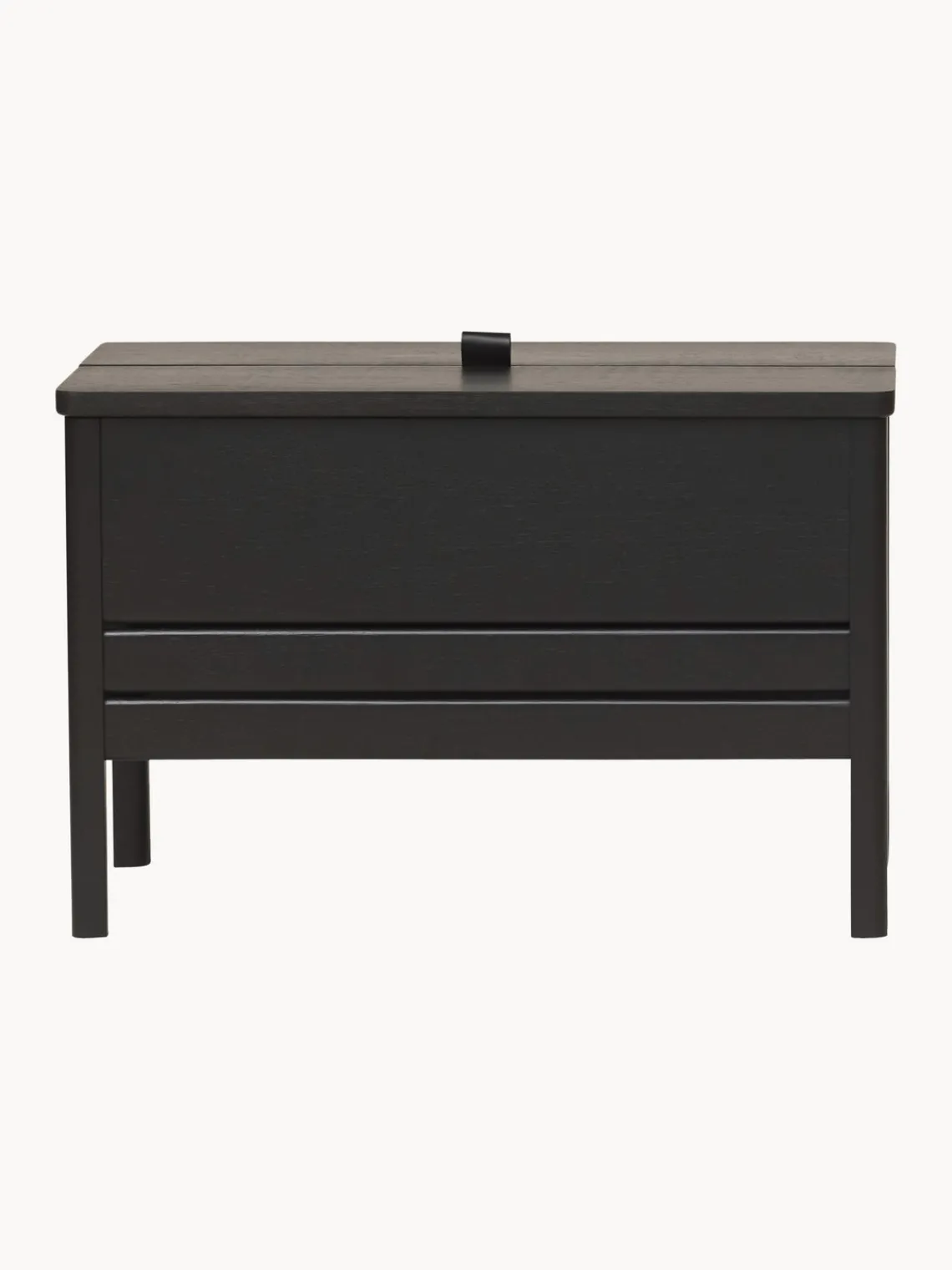 Sale Form & Refine Banc en chêne avec rangement A Line Bois de chêne, noir laqué