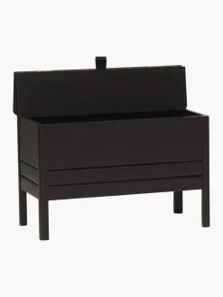 Sale Form & Refine Banc en chêne avec rangement A Line Bois de chêne, noir laqué