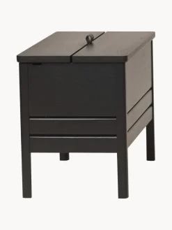 Sale Form & Refine Banc en chêne avec rangement A Line Bois de chêne, noir laqué