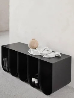 Clearance Kristina Dam Banc en métal Curved Noir