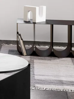 Clearance Kristina Dam Banc en métal Curved Noir