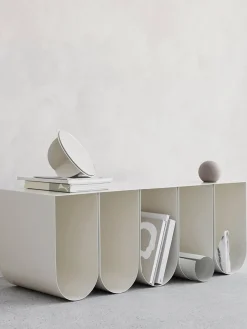 Clearance Kristina Dam Banc en métal Curved Beige clair