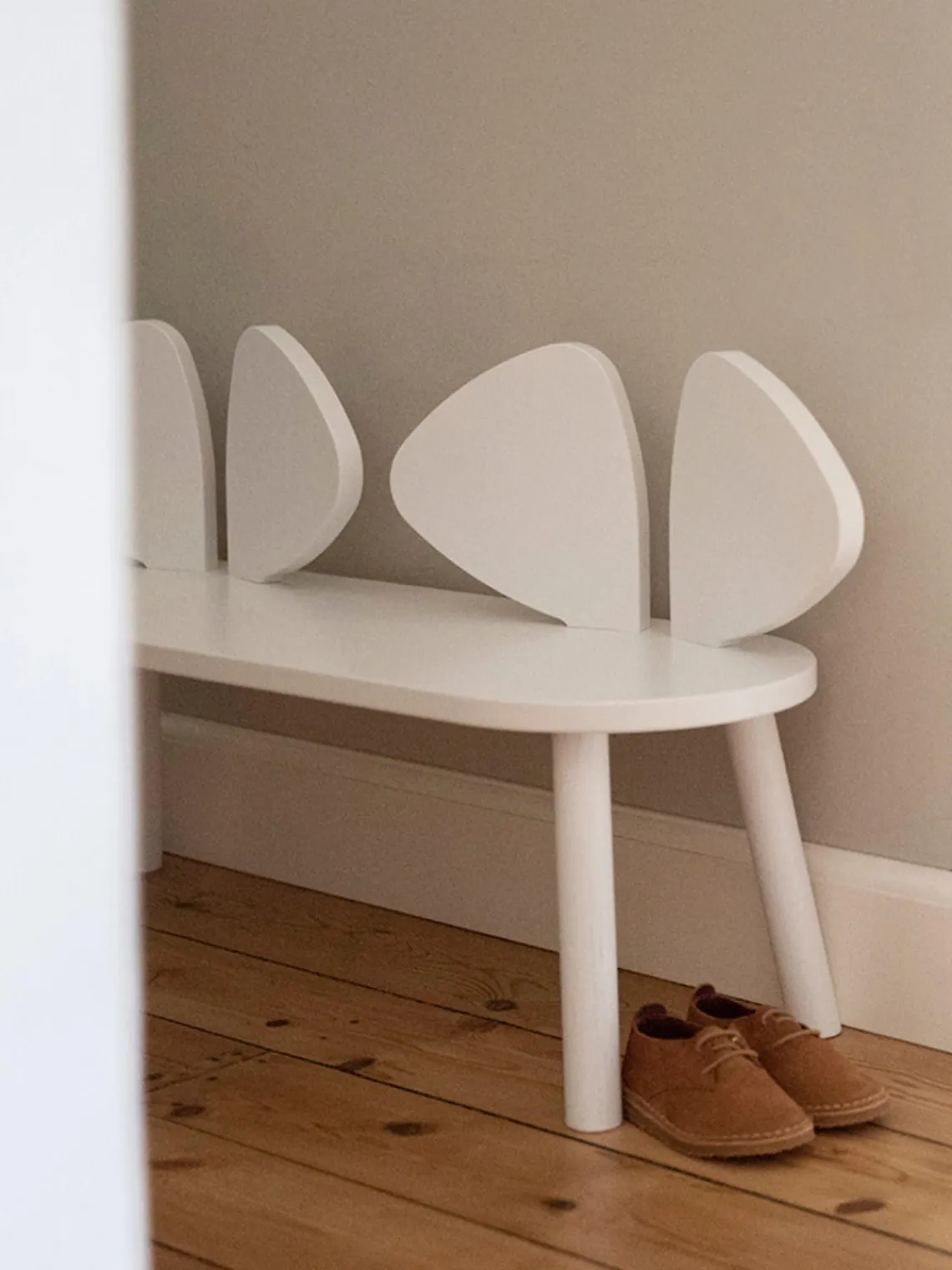 Sale Nofred Banc pour enfants en bois de chêne Mouse Blanc