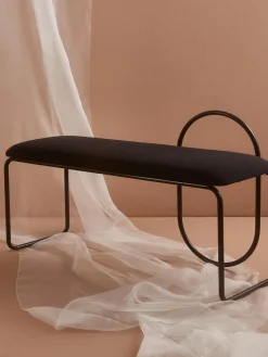 Sale AYTM Banc rembourré Angui Tissu noir