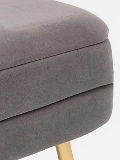 New Bizzotto Banquette en velours avec rangement Pavlina